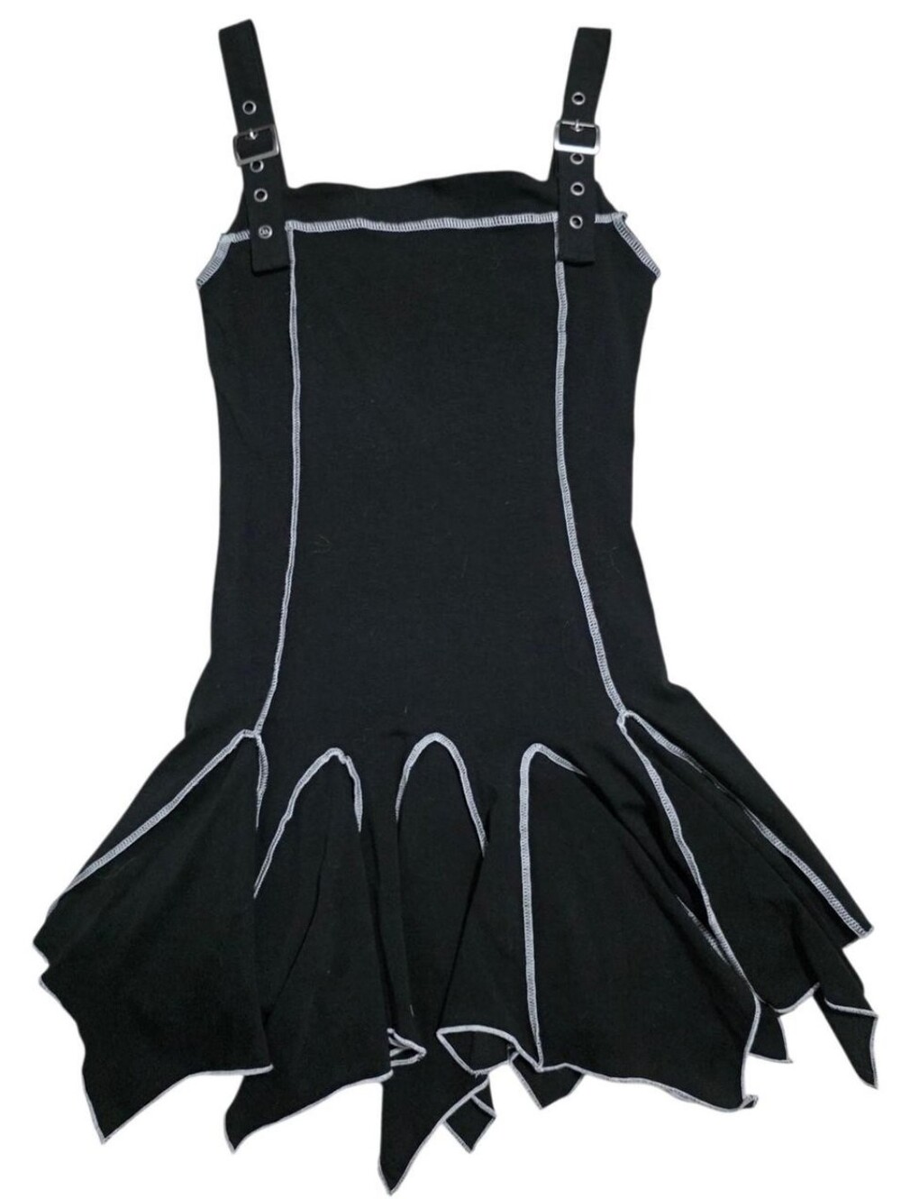 Dolls kill Generations kiss black dress with white contrast stitching